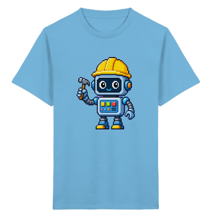 Pixel-Roboter mit Hammer: Retro Kinder-T-Shirt - Kinder T-Shirt