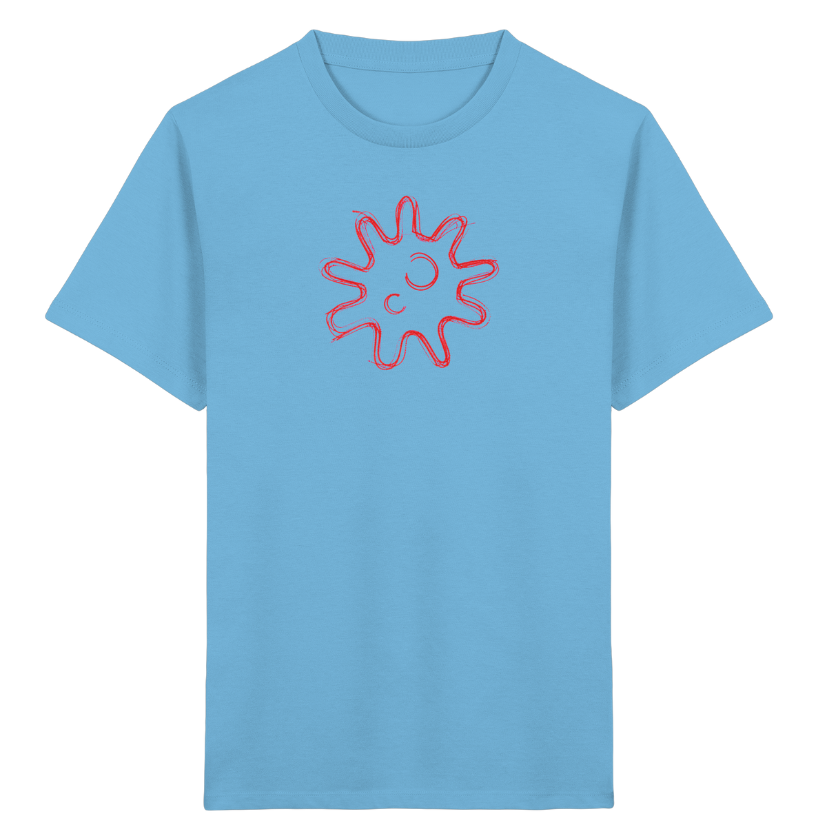 Rote Krakelsonne Kinder T-Shirt - Kinder Bio T-Shirt