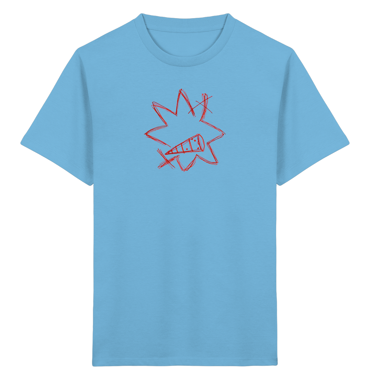 Dunkelroter Mutstern zur Einschulung - Kinder Bio T-Shirt