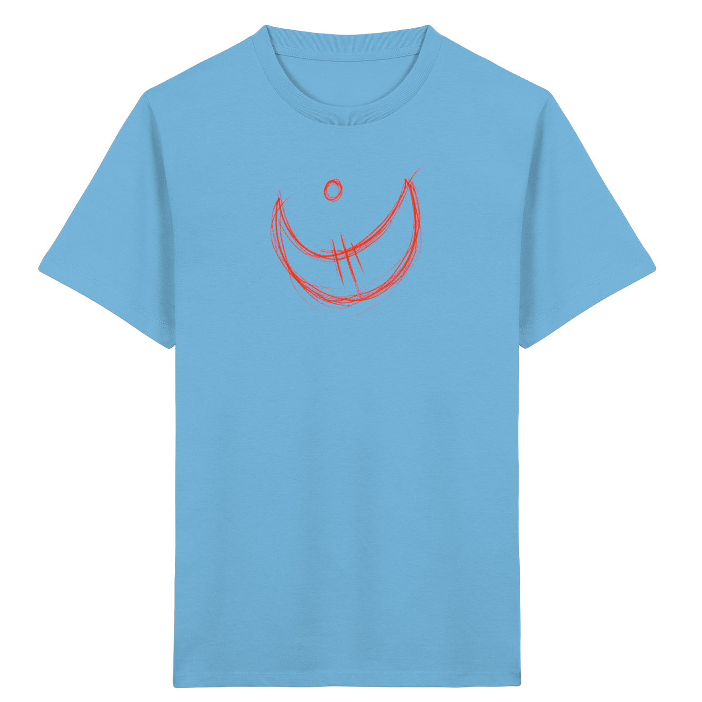 Korallroter Krakelmond für Kinder - Kinder Bio T-Shirt