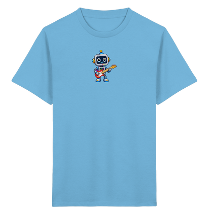 Pixel Roboter rockt E-Gitarre - Kinder T-Shirt