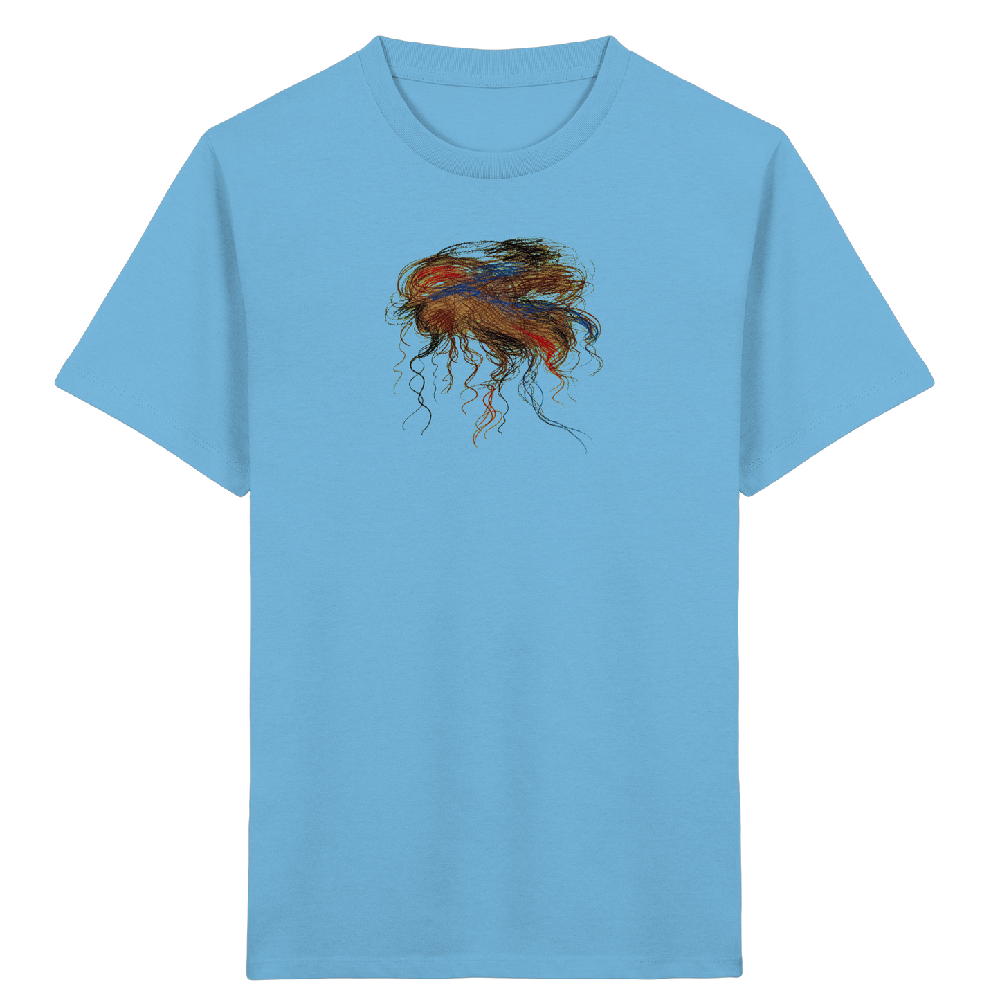 Aqua-Blue Kinder Bio T-Shirt mit abstraktem Quallen-Motiv