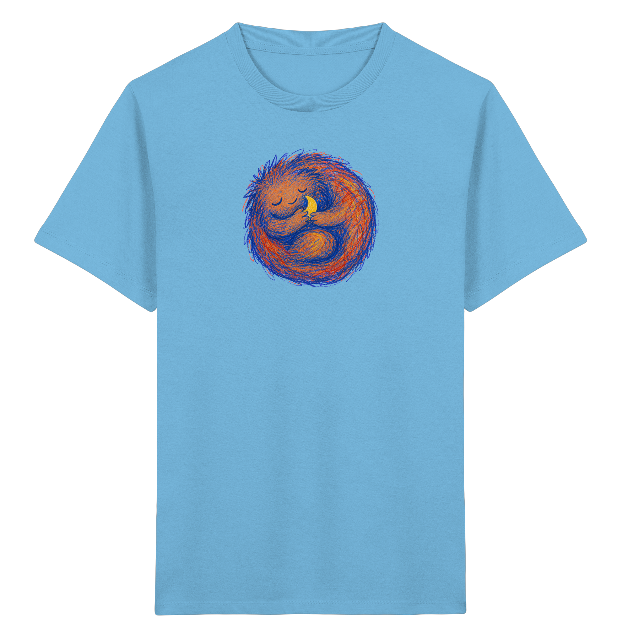 Schlafzottel Monster mit Mond Kinder T-Shirt