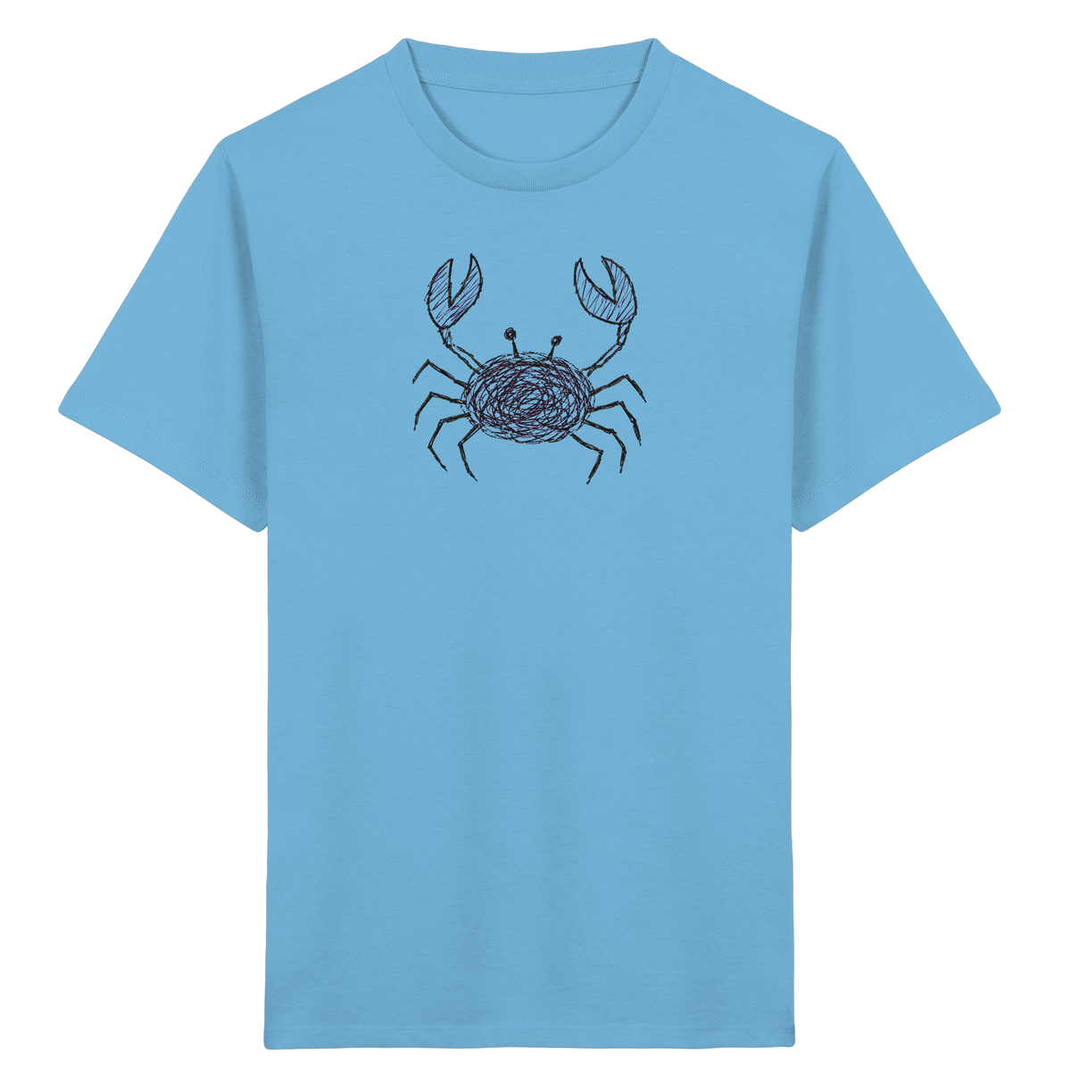 Krabbe von oben gezeichnet - Kinder Bio T-Shirt