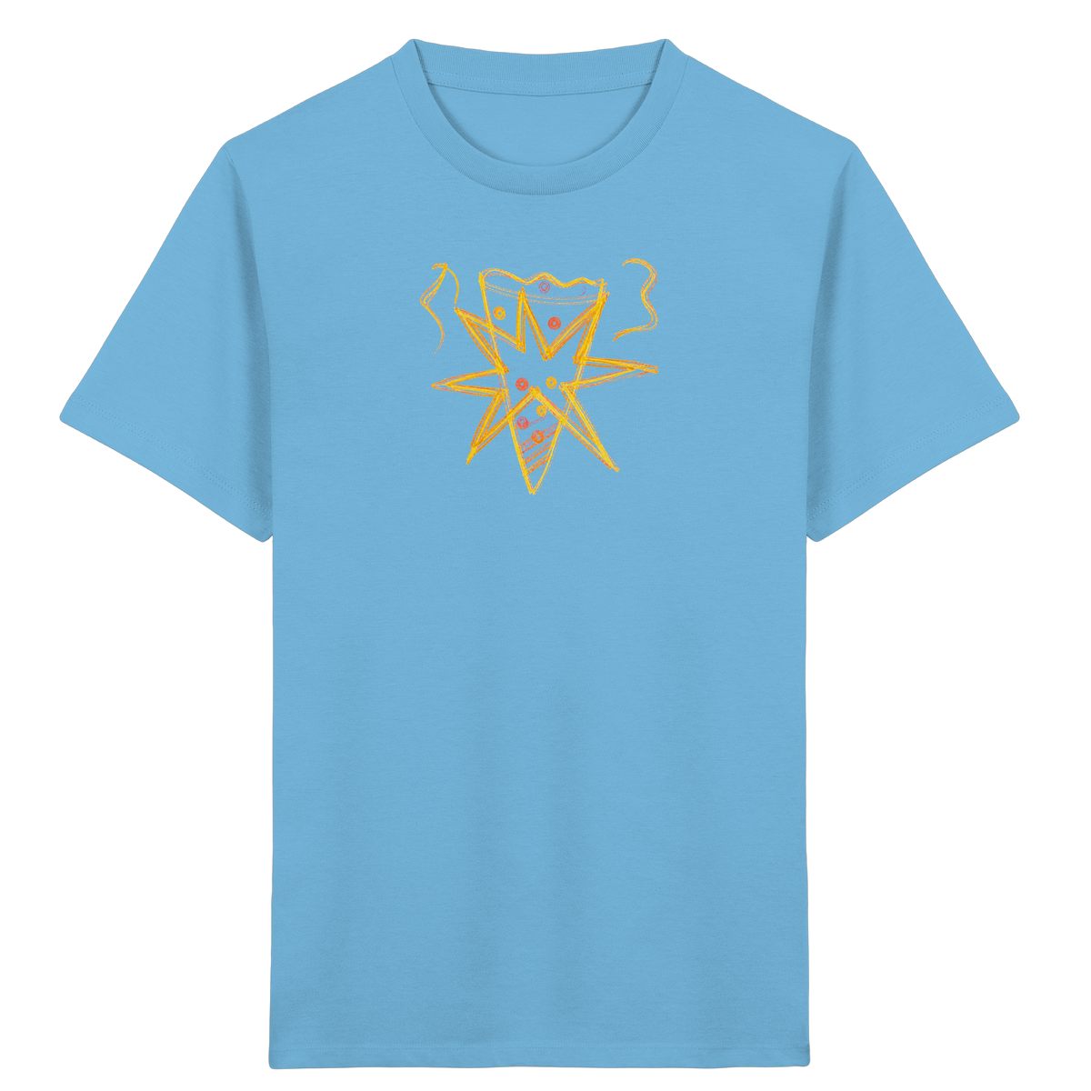 Currygelbe Sternenschultüte für Kinder - Kinder Bio T-Shirt