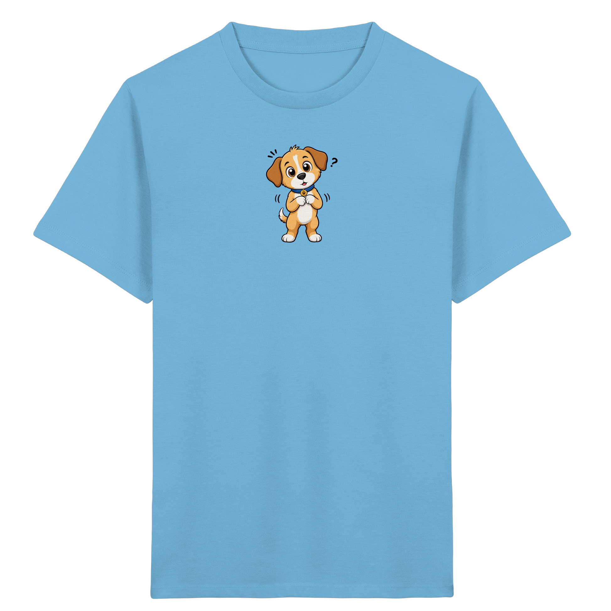 Niedlicher Welpe: Überrascht auf T-Shirt - Kinder Bio T-Shirt