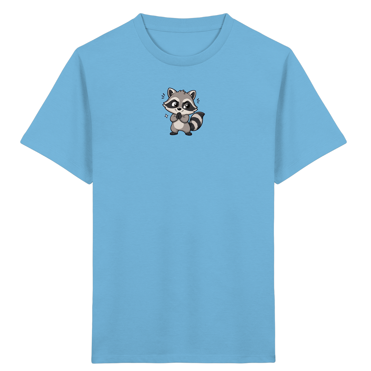 Niedlicher Waschbär Comic T-Shirt für Kinder - Kinder Bio T-Shirt