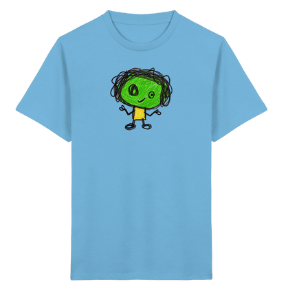 Kritzelkopf mit Zopfkranz - Kinder Bio T-Shirt