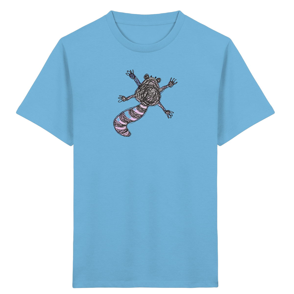 Waschbär von oben - Kinder Bio T-Shirt