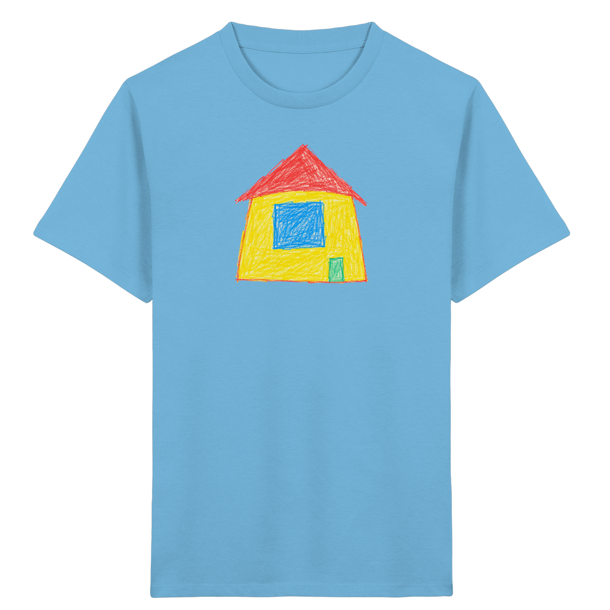 Sonnengelbes Giebelhaus Kinder T-Shirt - Kinder Bio T-Shirt