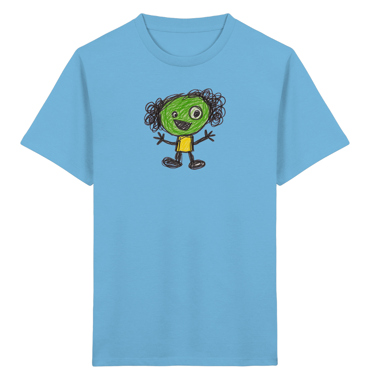 Kritzelkopf mit Ringellocken - Kinder Bio T-Shirt
