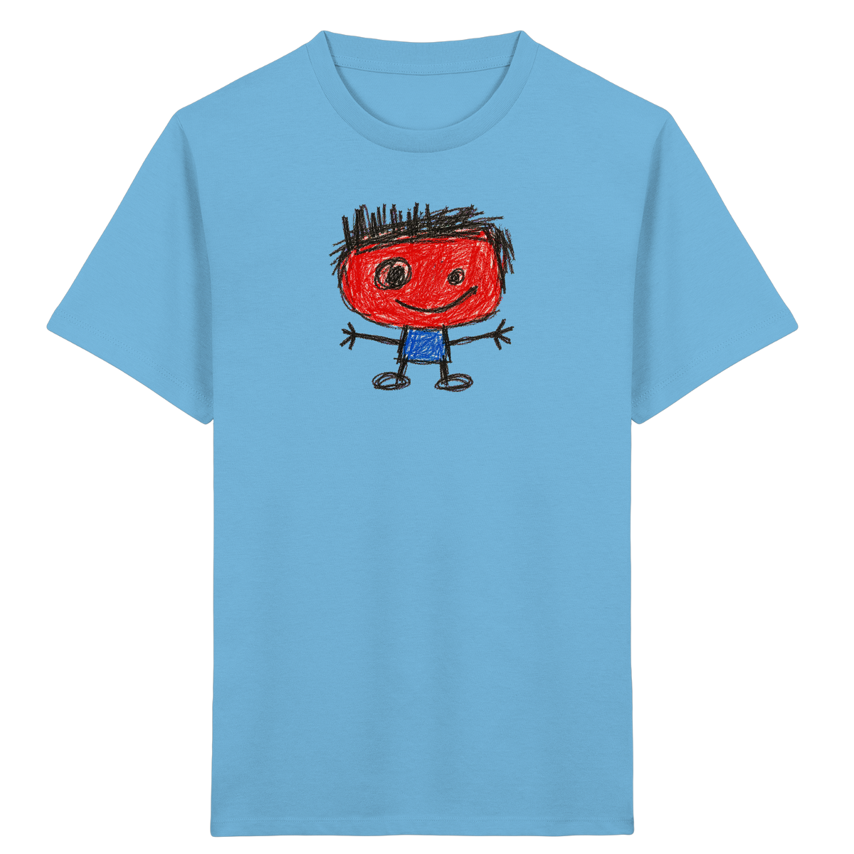 Kritzelkopf mit Bürstenhaar - Kinder Bio T-Shirt