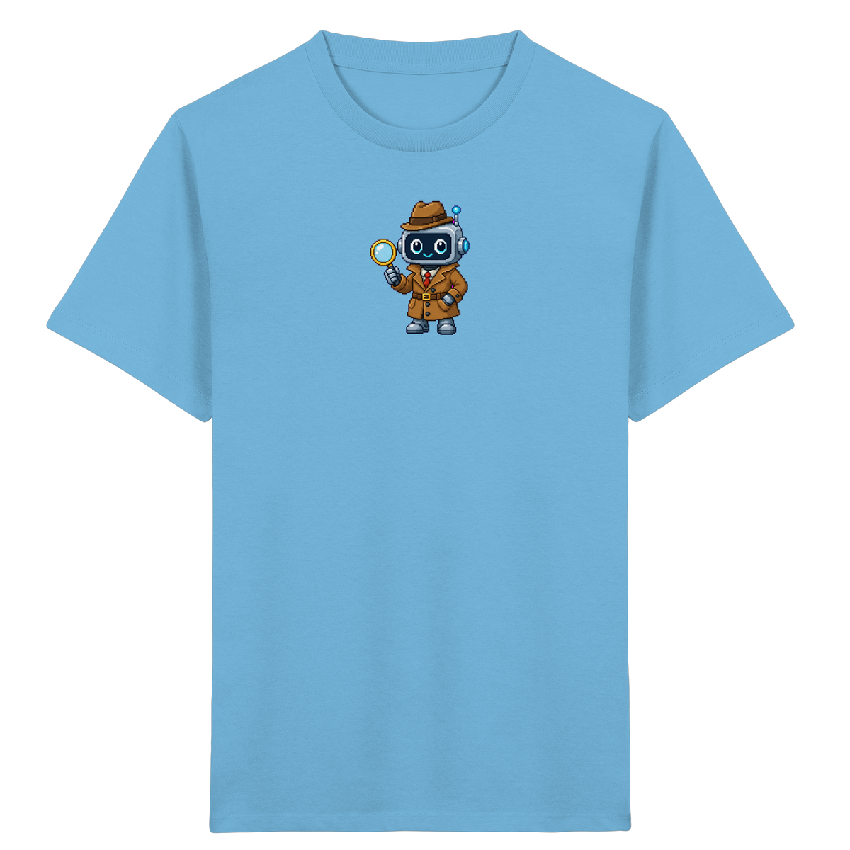 Pixel Detektiv Roboter T-Shirt für Kinder - Kinder T-Shirt