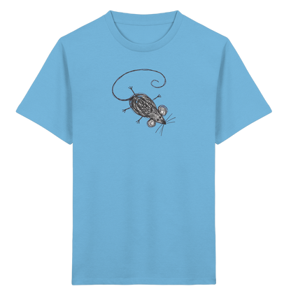 Maus von oben Kinderzeichnung - Kinder Bio T-Shirt