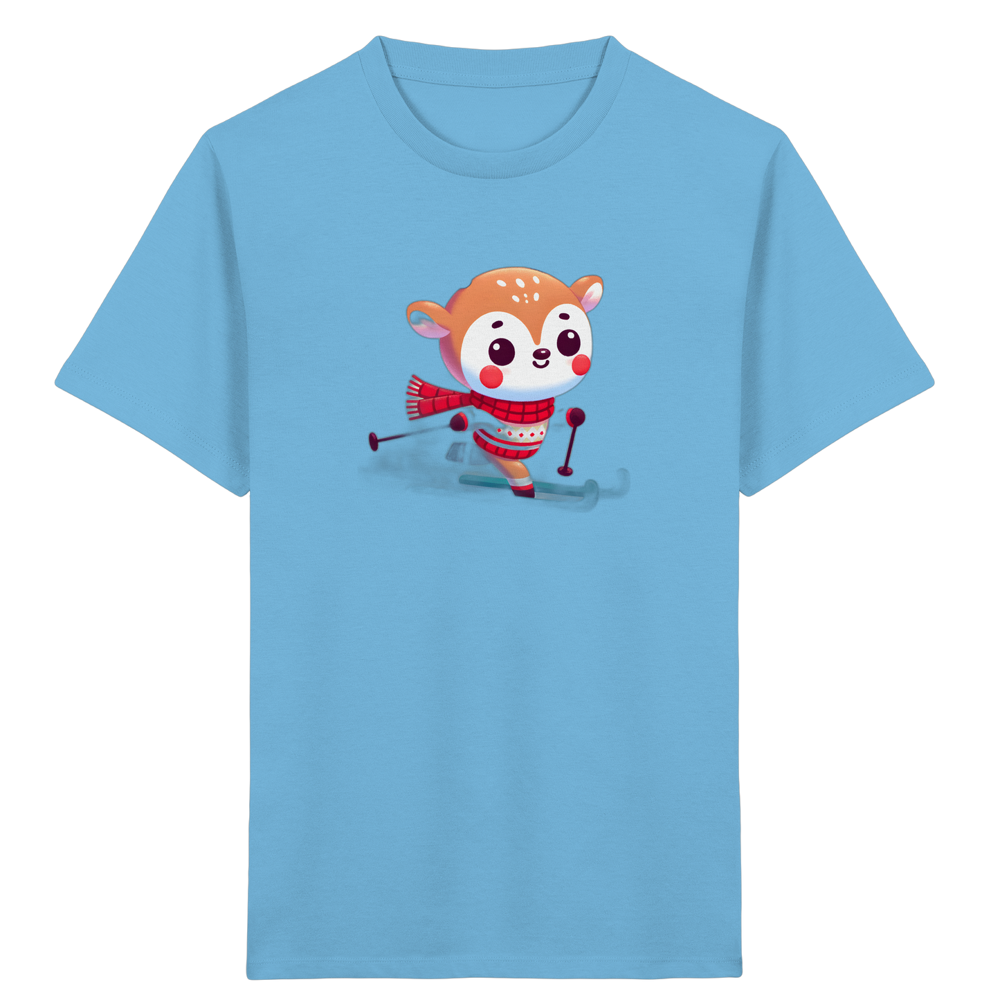 Niedliches Rehkitz auf Skiern T-Shirt