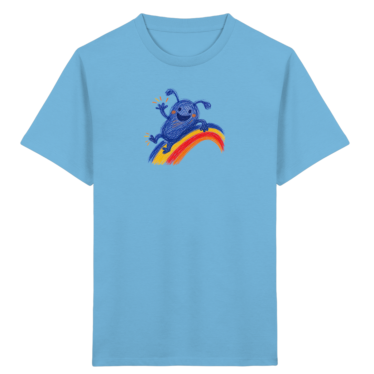 Regenbogenracker Kritzelmonster Kinder Shirt - Kinder Bio T-Shirt