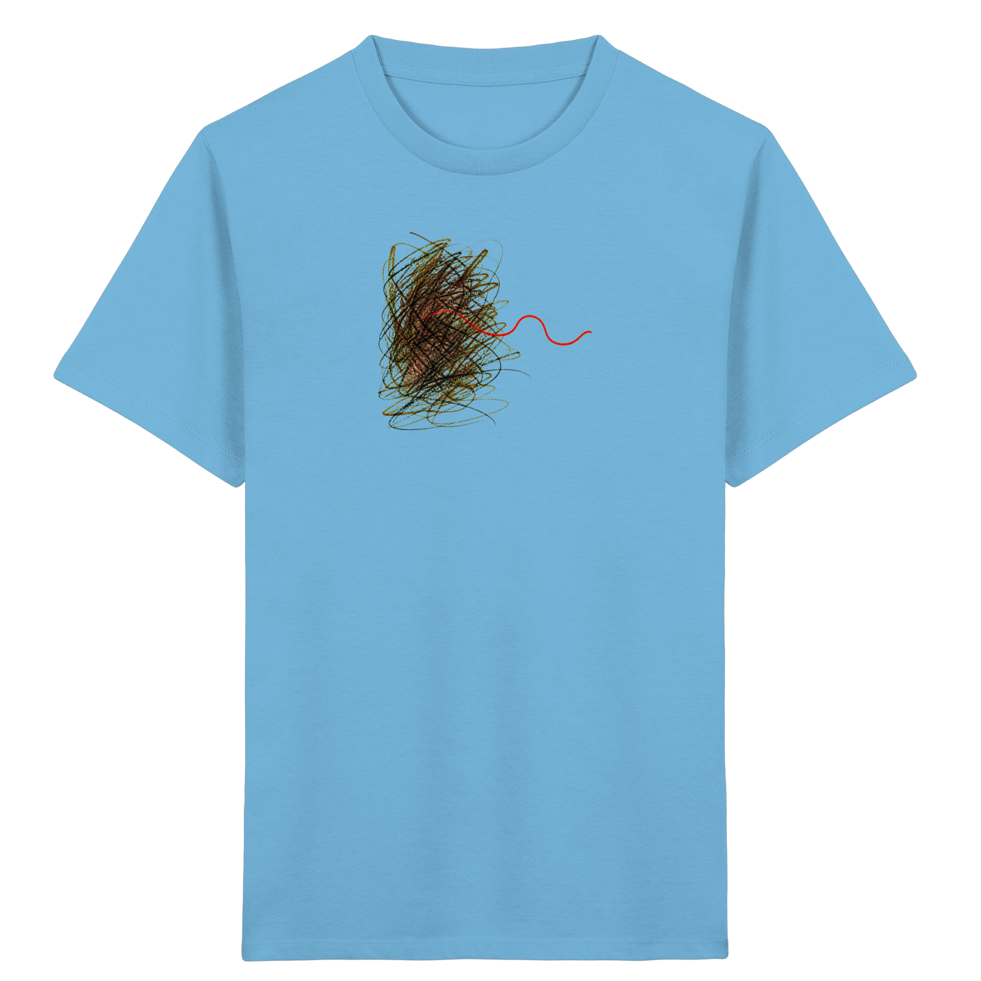 Kinder Bio T-Shirt mit abstraktem Kritzel-Motiv