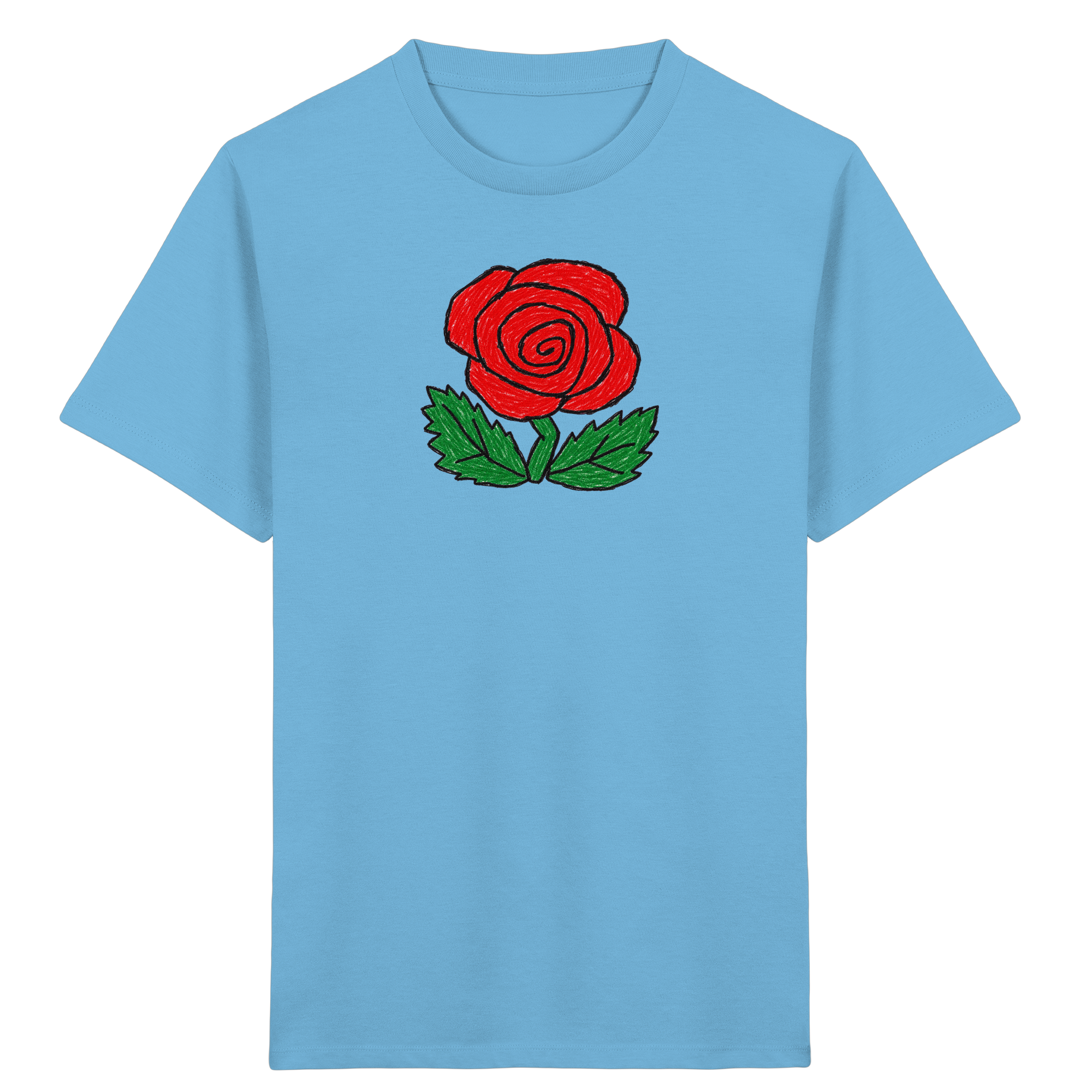 Kritzel-Rose Kinder T-Shirt