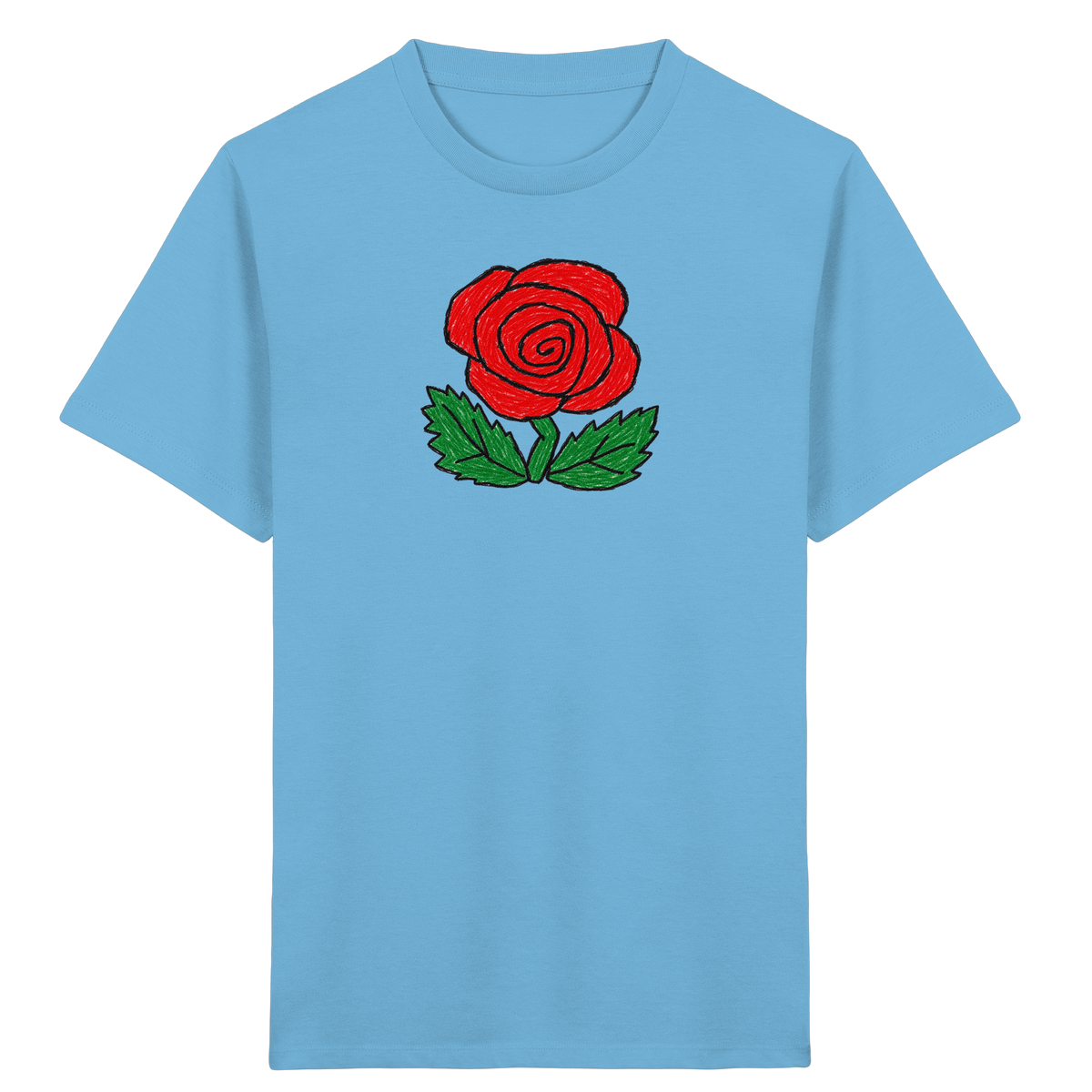 Kritzel-Rose Kinder T-Shirt - Kinder Bio T-Shirt