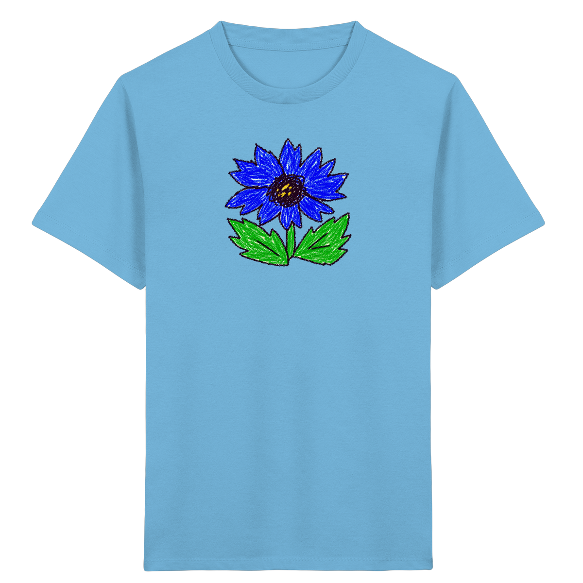 Kritzel Kornblume Kinder Shirt - Kinder Bio T-Shirt