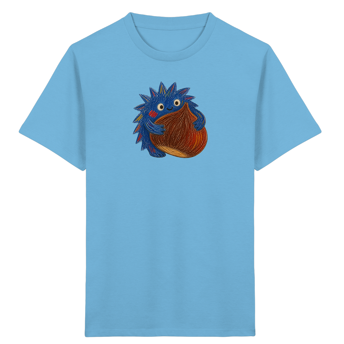 Kastanienknirps umarmt Kastanie - Kinder Bio T-Shirt