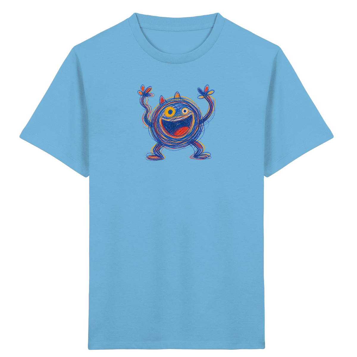 Fröhliches Wirbelmonster Shirt - Kinder Bio T-Shirt