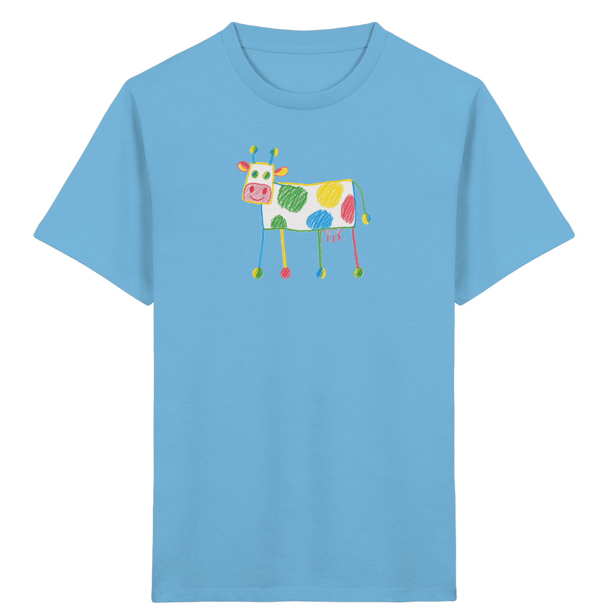 Bunte Farbpunkt Kuh - Kinder Bio T-Shirt