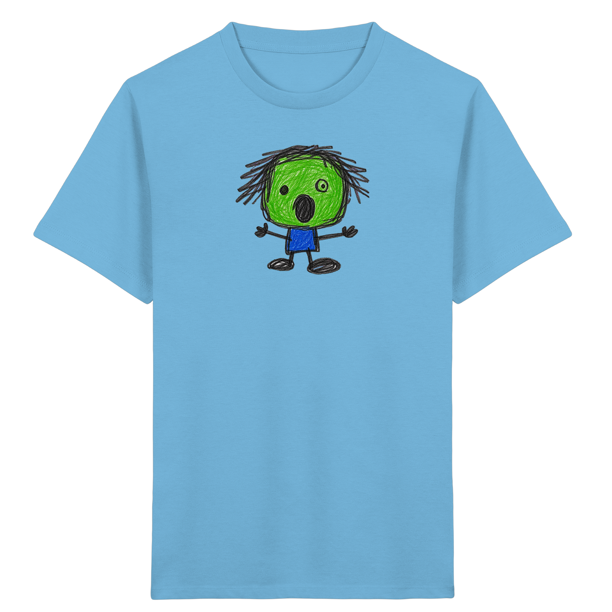 Kritzelkopf beim Staunen Kinder T-Shirt