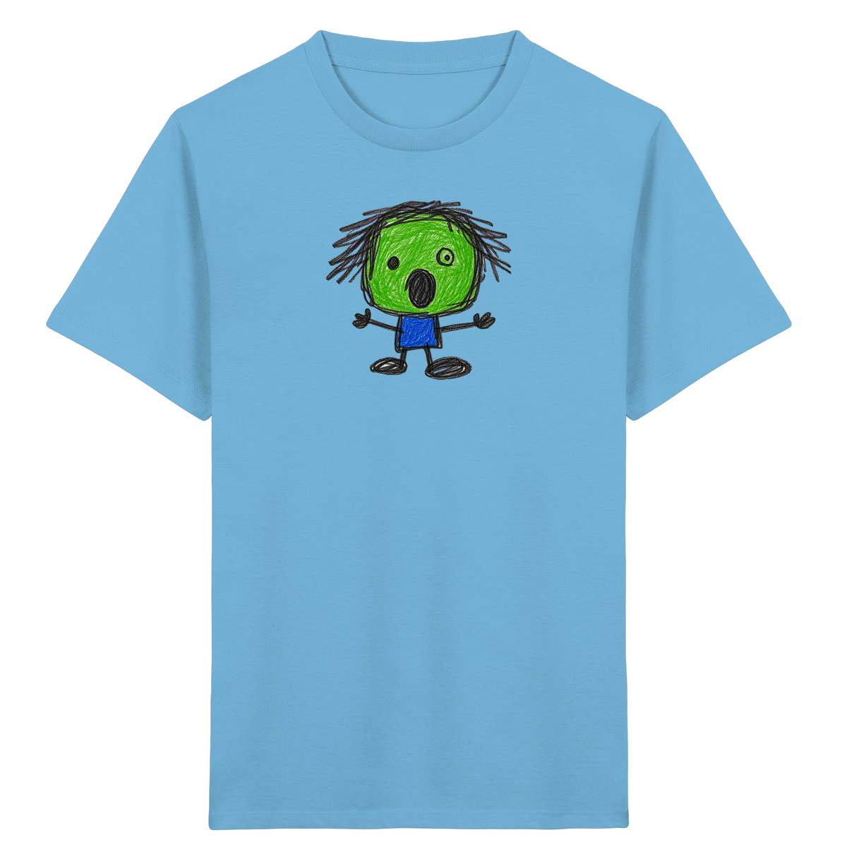 Kritzelkopf beim Staunen - Kinder Bio T-Shirt
