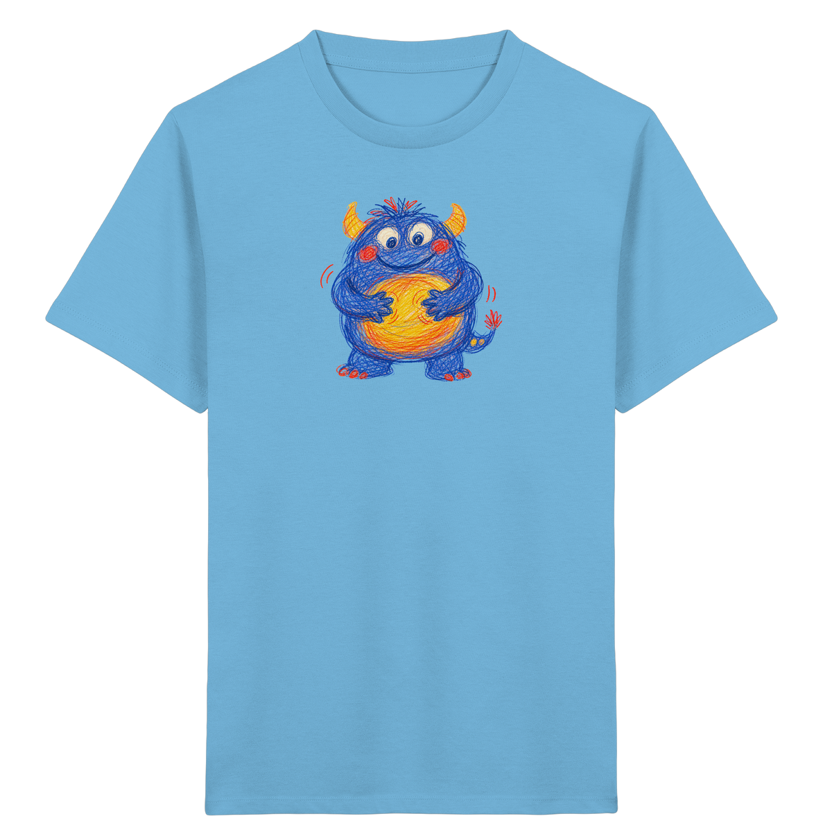 Bauchklopfer Monster Kinder Shirt - Kinder Bio T-Shirt