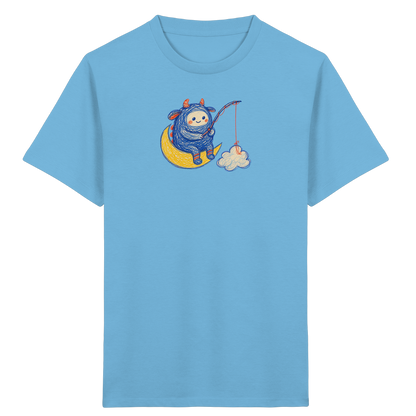 Kleiner Wolkenangler auf Mondsichel - Kinder Bio T-Shirt