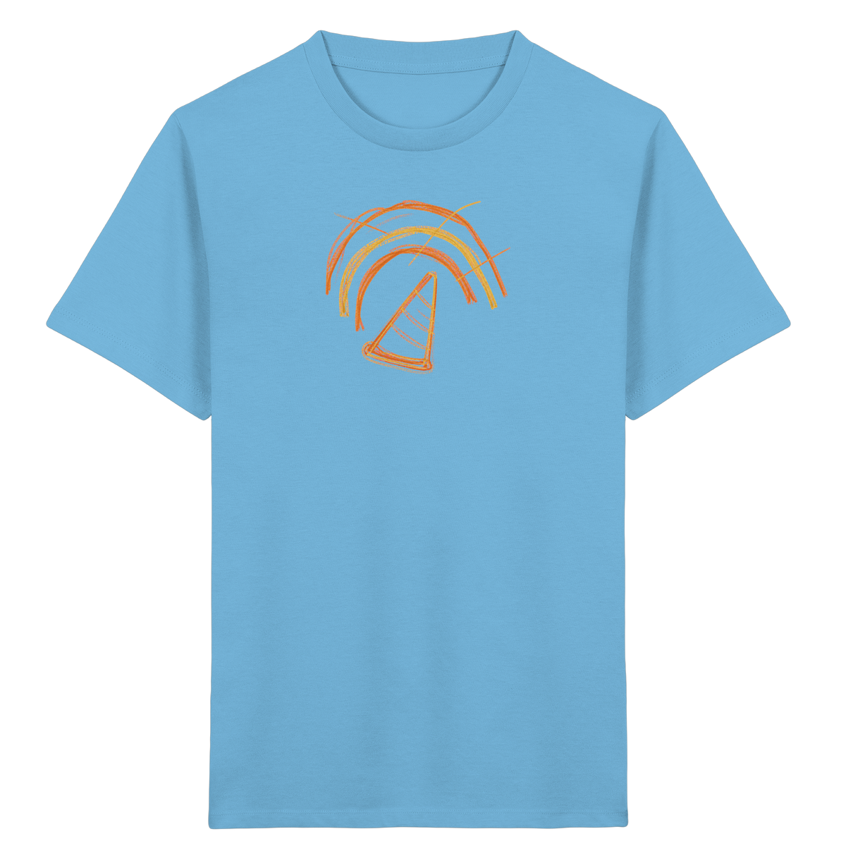 Wackelregenbogen mit Schultüte - Kinder Bio T-Shirt