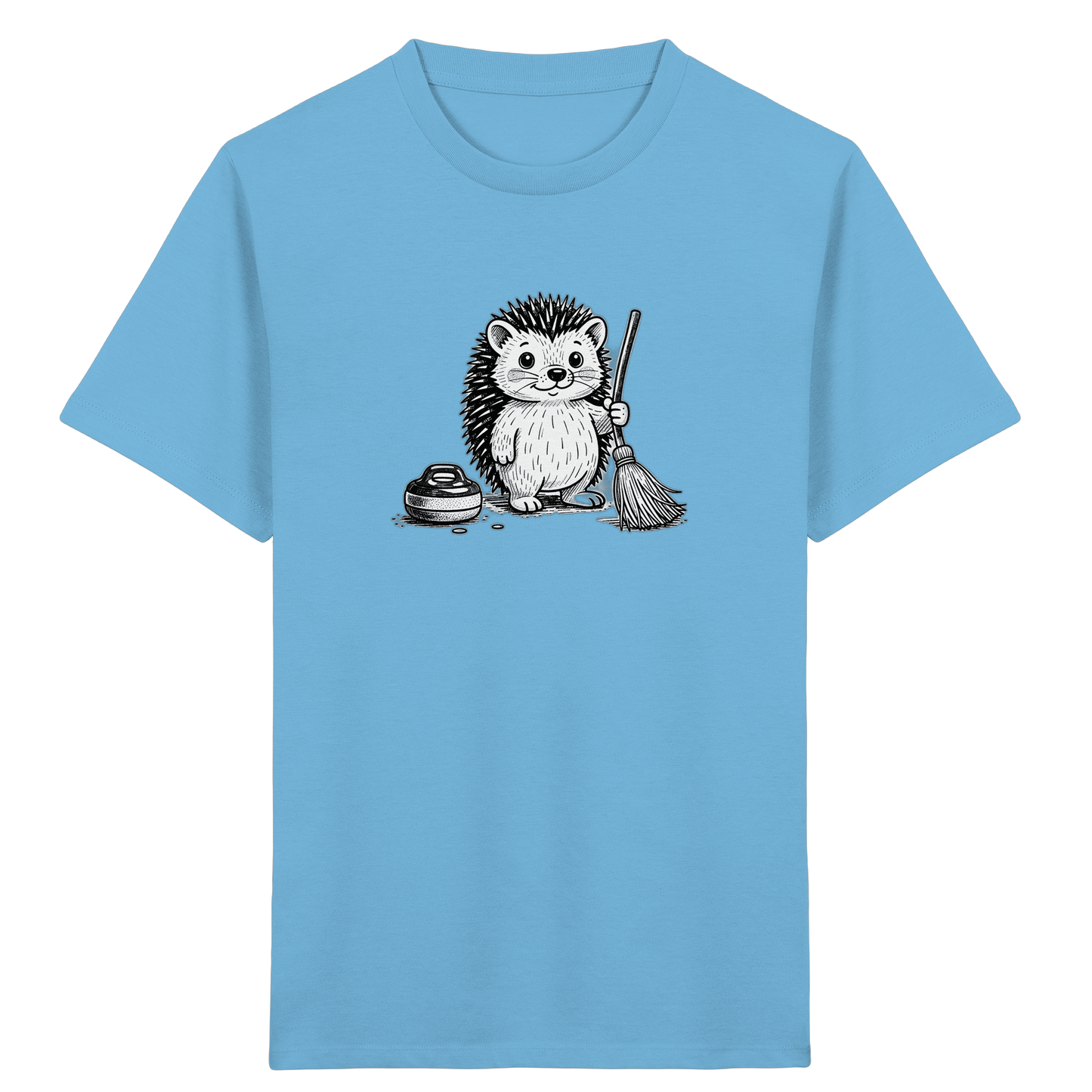Igel beim Curling: Kinder T-Shirt - Kinder Bio T-Shirt