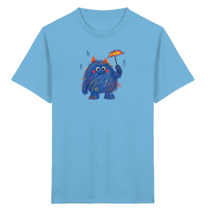 Regenschirmzottel im Regen - Kinder Bio T-Shirt