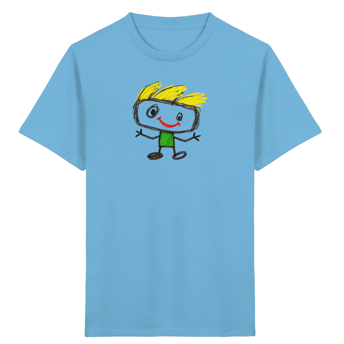 Kritzelkopf mit Windhaar - Kinder Bio T-Shirt