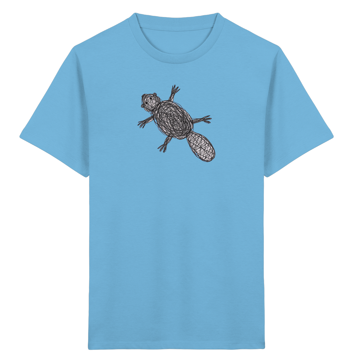 Biber von oben - Kinder Bio T-Shirt
