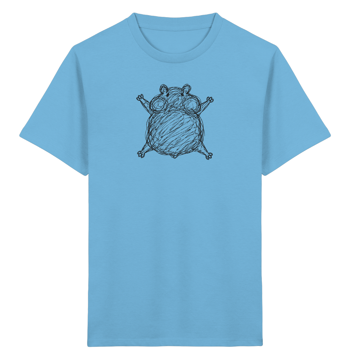 Hamster von oben gezeichnet - Kinder Bio T-Shirt