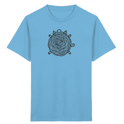 Schwein von oben Kritzelmotiv - Kinder Bio T-Shirt