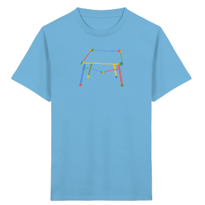 Bunter Kritzel Tisch - Kinder Bio T-Shirt