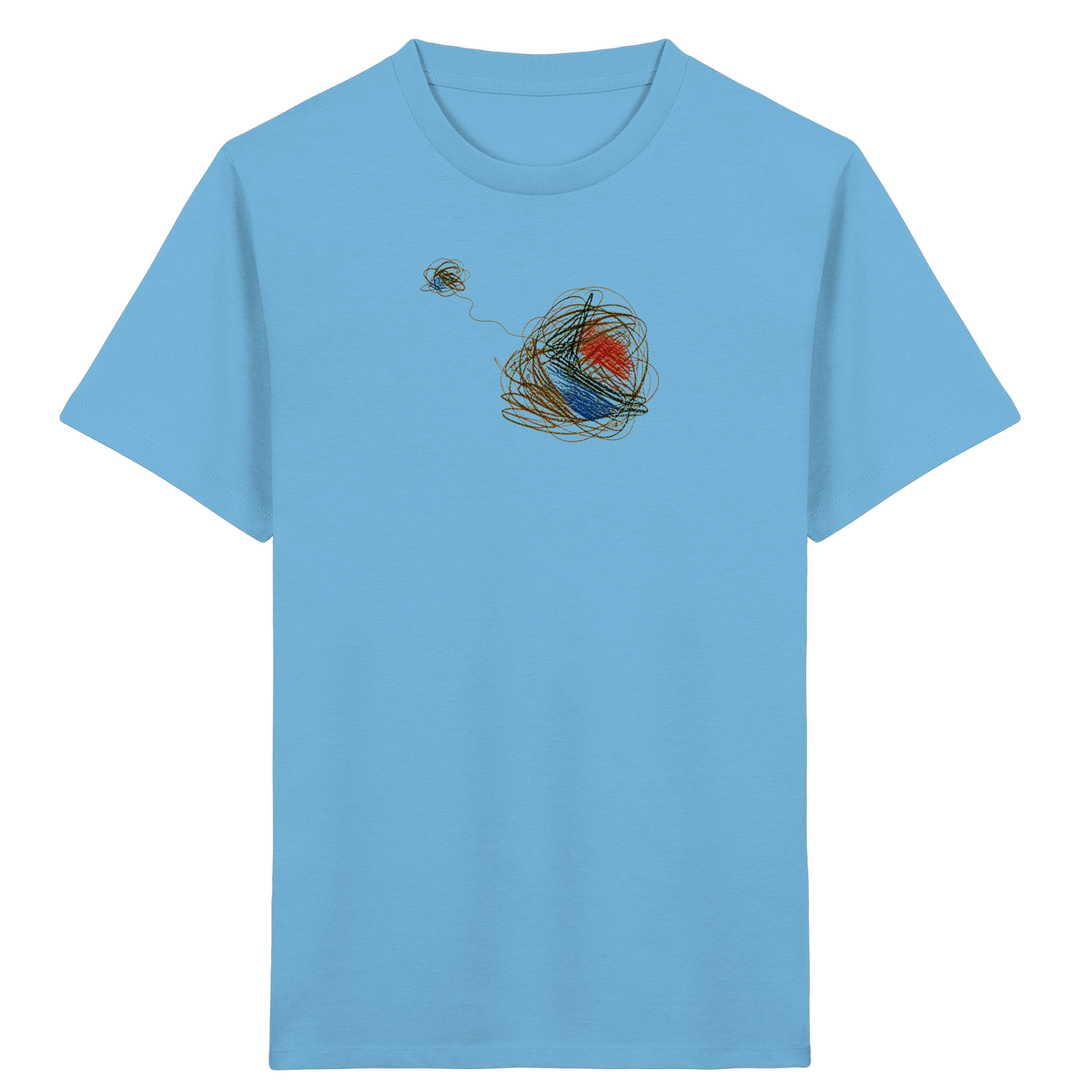 Abstraktes T-Shirt mit kunterbunten Knäueln - Kinder Bio T-Shirt