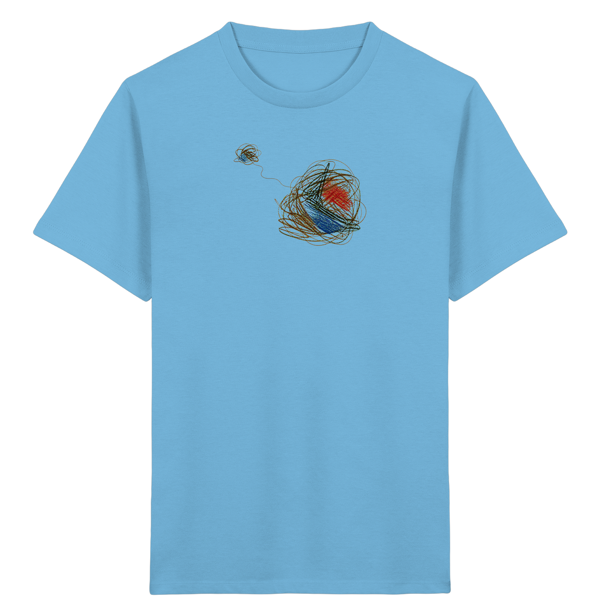 Abstraktes T-Shirt mit kunterbunten Knäueln - Kinder Bio T-Shirt