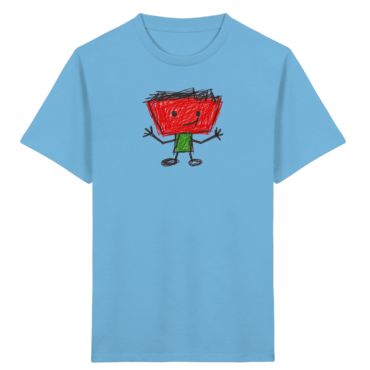 Kritzelkopf mit Zackenhaar - Kinder Bio T-Shirt