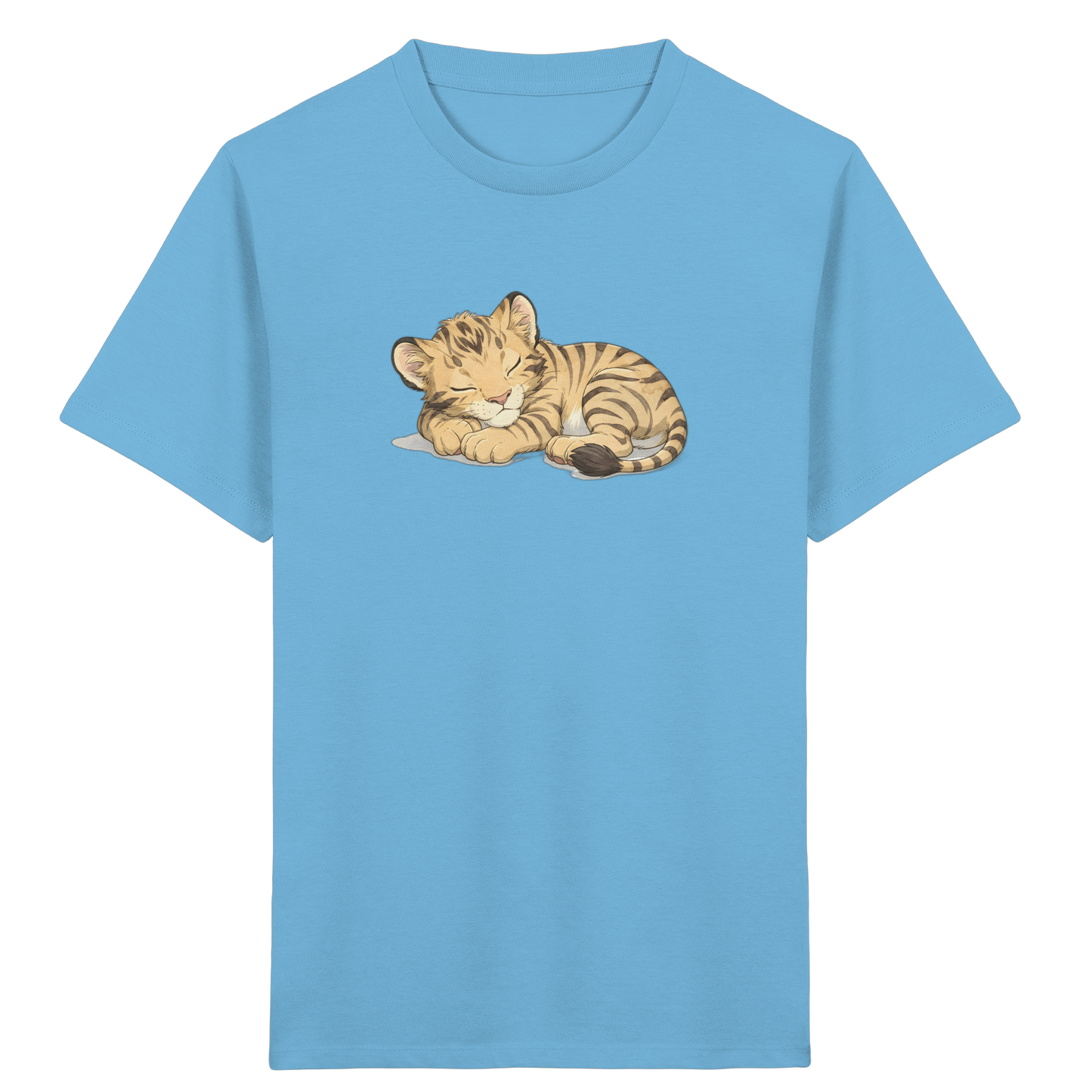 Schlafendes Tigerjunges: Kuscheliges Aquarell T-Shirt