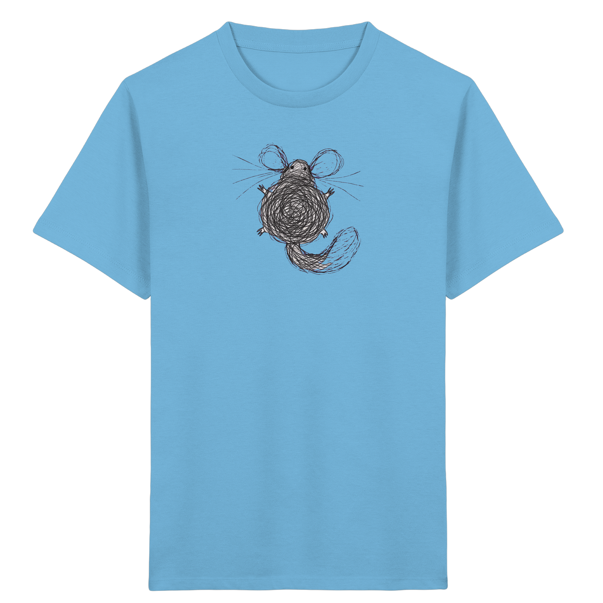 Chinchilla von oben gezeichnet - Kinder Bio T-Shirt
