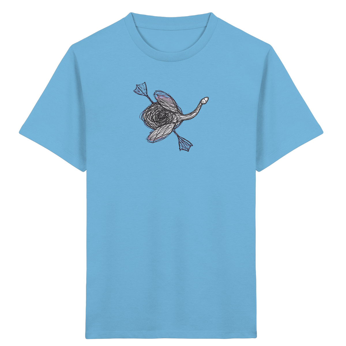 Schwan von oben Kritzelmotiv - Kinder Bio T-Shirt