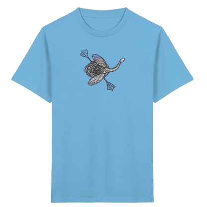 Schwan von oben Kritzelmotiv - Kinder Bio T-Shirt