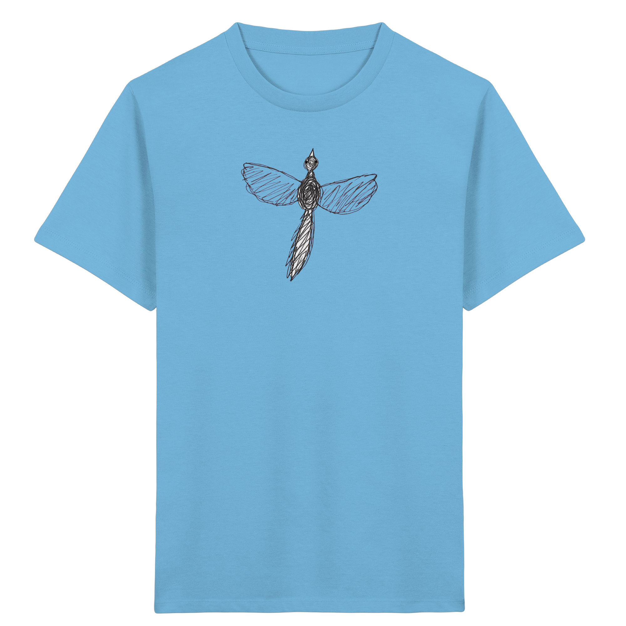 Fasan von oben gezeichnet – Kinder T-Shirt