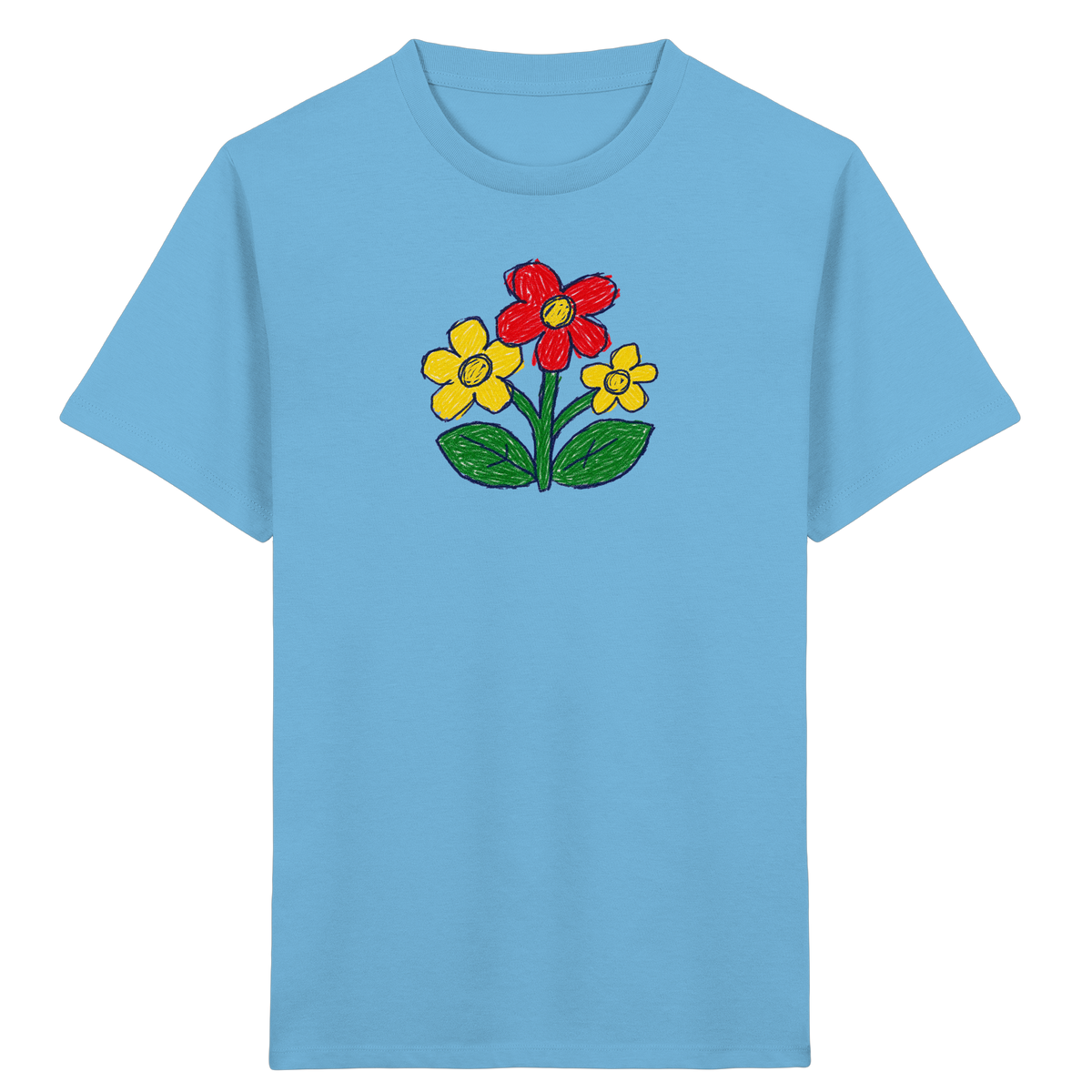 Kritzel-Dreiblüte Kinder T-Shirt - Kinder Bio T-Shirt