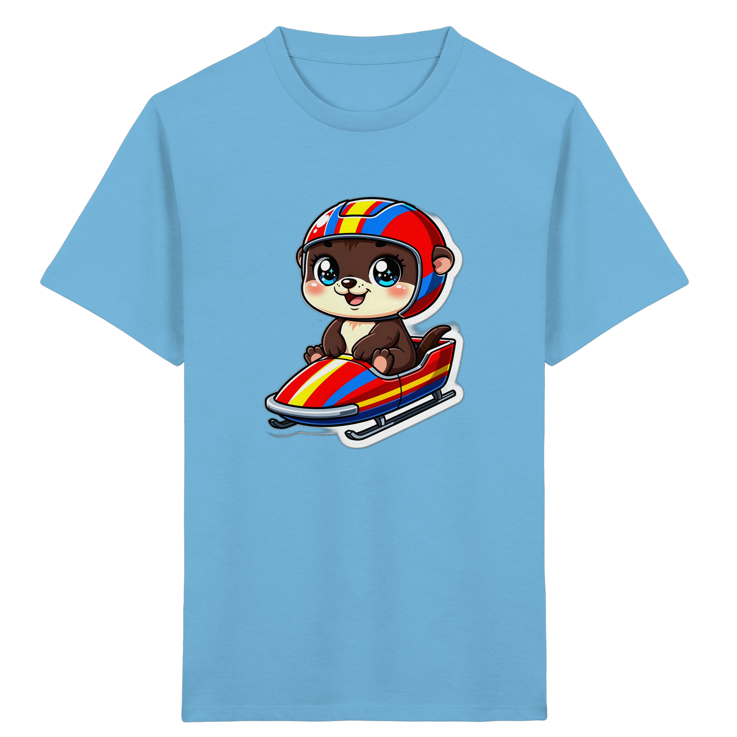 Otter im Bob: Cooles Kinder T-Shirt