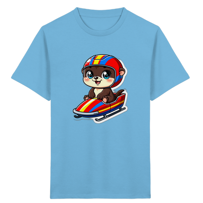 Otter im Bob – Kinder Bio-T-Shirt